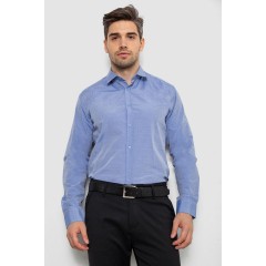 Сорочка чоловіча з довгим рукавом, колір джинс, 214R839