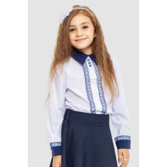Блузка ошатна для дівчаток, колір біло-синій, 172R205-5