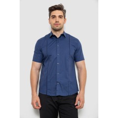 Сорочка чоловіча однотонна, колір синій, 214R7003-5