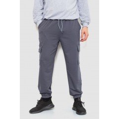 Спортивные штаны мужские двухнитка, цвет серый, 241R0651-1