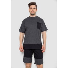 Костюм мужской повседневный, цвет серо-черный, 238R1533