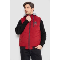 Жилетка мужская демисезонная двухсторонняя, цвет бордовый, 244R99011