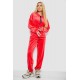 Спортивный костюм женский велюровый, цвет коралловый, 238R107