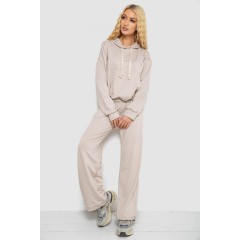 Спортивный костюм женский, цвет светло-бежевый, 241R2001-11