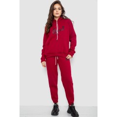 Спортивный костюм женский, цвет бордовый, 244R4236