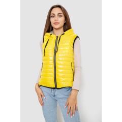 Жилетка женская дутая, цвет желтый, 102R380-1