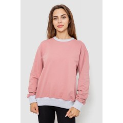 Свитшот женский на манжете, цвет пудровый, 102R381