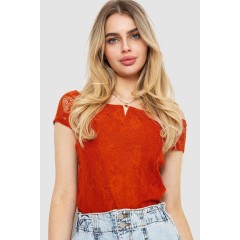 Топ женский однотонный, цвет терракотовый, 244R160