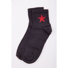 Женские носки, черного цвета с принтом, 167R404