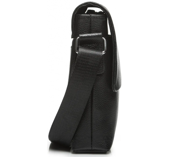 Мужская кожаная сумка-мессенджер, барсетка на одно плече 22x26x6 Tiding Bag 75-5271 черная