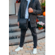 Мужская кожаная сумка-мессенджер, барсетка на одно плече 22x26x6 Tiding Bag 75-5271 черная