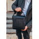 Мужская кожаная сумка-мессенджер, барсетка на одно плече 22x26x6 Tiding Bag 75-5271 черная