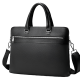 Шкіряна чоловіча ділова сумка 38x29x8, папка портфель для роботи  Tiding Bag 30987 чорна
