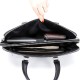 Шкіряна чоловіча ділова сумка 38x29x8, папка портфель для роботи  Tiding Bag 30987 чорна