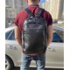 Городской мужской кожаный рюкзак 28х42х18, сумка на плечи для ноутбука Tiding Bag B2-03555A, черная