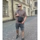 Шкіряна чоловіча сумка 17х21х5, барсетка через плече Tiding Bag 4134A чорна
