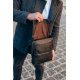 Мужская сумка планшет через плечо 23х26х6, кожаная барсетка Tiding Bag SK A75-181 черная
