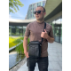Чоловіча шкіряна сумка-месенджер 21х25х6, барсетка через плече Tiding Bag A25-3278A Чорна