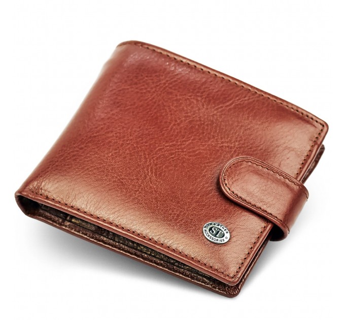 Чоловічий портмоне з натуральної шкіри ST Leather B104 Коричневий