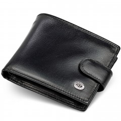 Чоловіче портмоне з натуральної шкіри ST Leather В104 Чорний