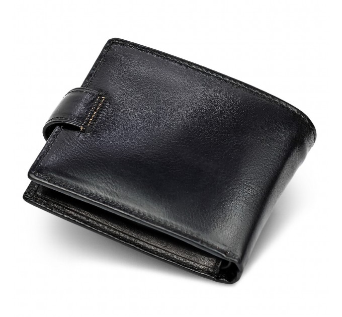 Чоловіче портмоне з натуральної шкіри ST Leather В104 Чорний