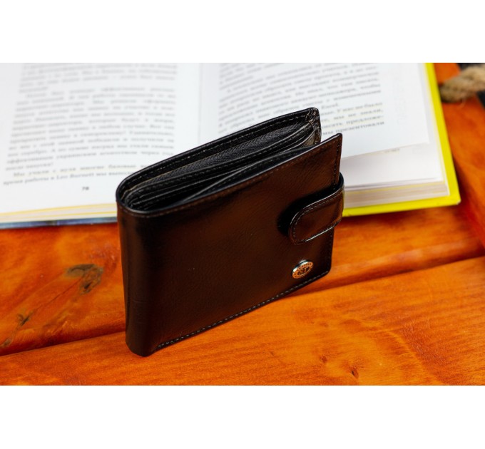 Стильне шкіряне портмоне ST Leather В 103 Чорний