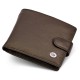Кожаное мужское портмоне на кнопке ST Leather ST104 Коричневое