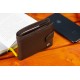 Кожаное мужское портмоне на кнопке ST Leather ST104 Коричневое