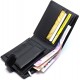 Кожаное мужское портмоне на кнопке ST Leather ST104 Черный
