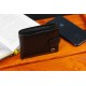 Кожаное мужское портмоне на кнопке ST Leather ST104 Черный