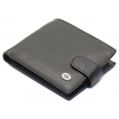 Чорне чоловіче портмоне з натуральної шкіри з фіксацією ST Leather ST103