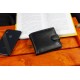 Черное мужское портмоне из натуральной кожи с фиксацией ST Leather ST103