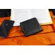 Черное мужское портмоне из натуральной кожи с фиксацией ST Leather ST103