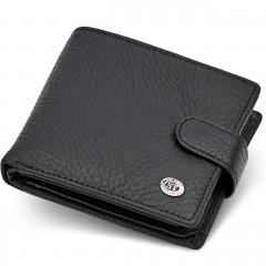 Чоловіче портмоне з натуральної шкіри ST Leather ST153 чорний