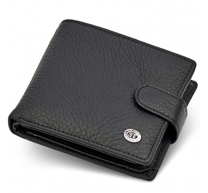 Мужское портмоне из натуральной кожи ST Leather ST153 черный