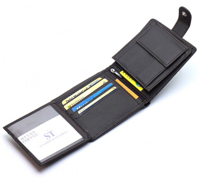 Мужское портмоне из натуральной кожи ST Leather ST153 черный