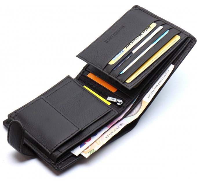 Мужское портмоне из натуральной кожи ST Leather ST153 черный