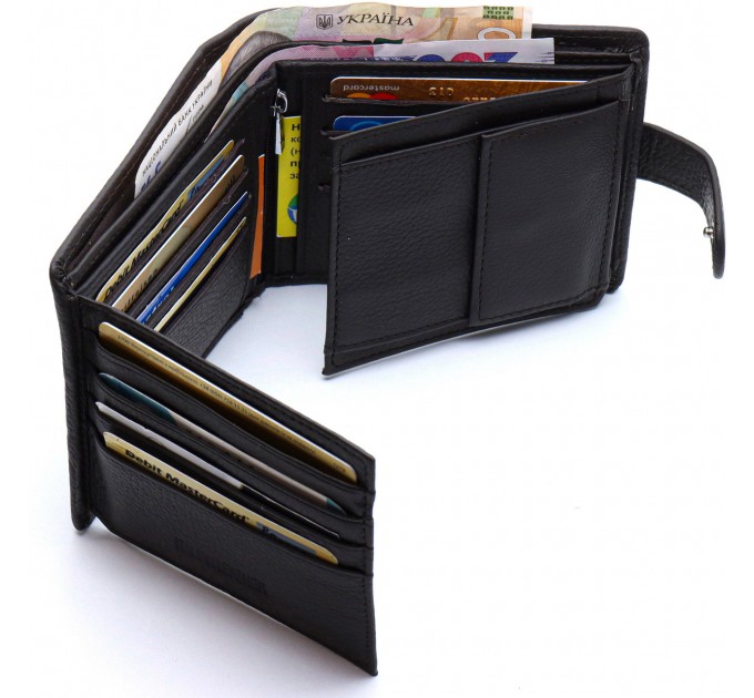 Мужское портмоне из натуральной кожи ST Leather ST153 черный