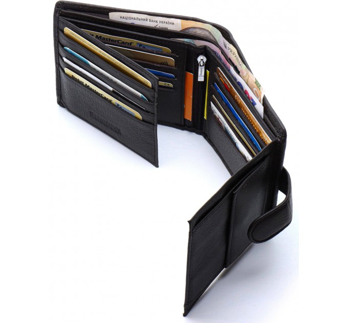 Мужское портмоне из натуральной кожи ST Leather ST153 черный