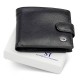 Кожаное мужское портмоне на кнопке ST Leather ST-104-1 черный