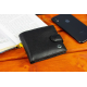Кожаное мужское портмоне на кнопке ST Leather ST-104-1 черный