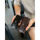 Черная ключница из натуральной кожи с отделением для денег ST Leather B416