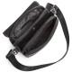 Месенджер із клапаном через плече 24х20х6, шкіряна барсетка Tiding Bag TD-20033 чорна
