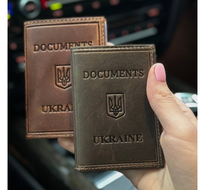 Кожаная обложка для ID-паспорта и водительских прав 2186-1B