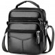 Чоловіча сумка барсетка 17x21x9, шкіряна сумочка планшет Tiding Bag 75003 чорна