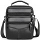 Чоловіча сумка барсетка 17x21x9, шкіряна сумочка планшет Tiding Bag 75003 чорна