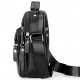 Чоловіча сумка барсетка 17x21x9, шкіряна сумочка планшет Tiding Bag 75003 чорна