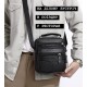 Чоловіча сумка барсетка 17x21x9, шкіряна сумочка планшет Tiding Bag 75003 чорна
