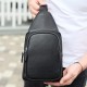 Чоловіча сумка з натуральної шкіри 18х31х7, бананка через плече Tiding Bag 34091 чорна Чоловіча сумка з натуральної шкіри 18х31х7, бананка через плече Tiding Bag 34091 чорна