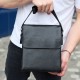 Сумка мессенджер 21.5x25x7 кожаная барсетка для мужчин Tiding Bag 35775 черная